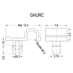 GHURC / HURC | Plastic kabelklem / Drukdraadzadel | Gecko Fastener GmbH 2
