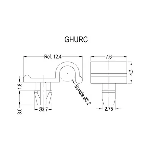 GHURC / HURC | Pinza sujetacables de plástico / Push Wire Saddle | Gecko Fastener GmbH