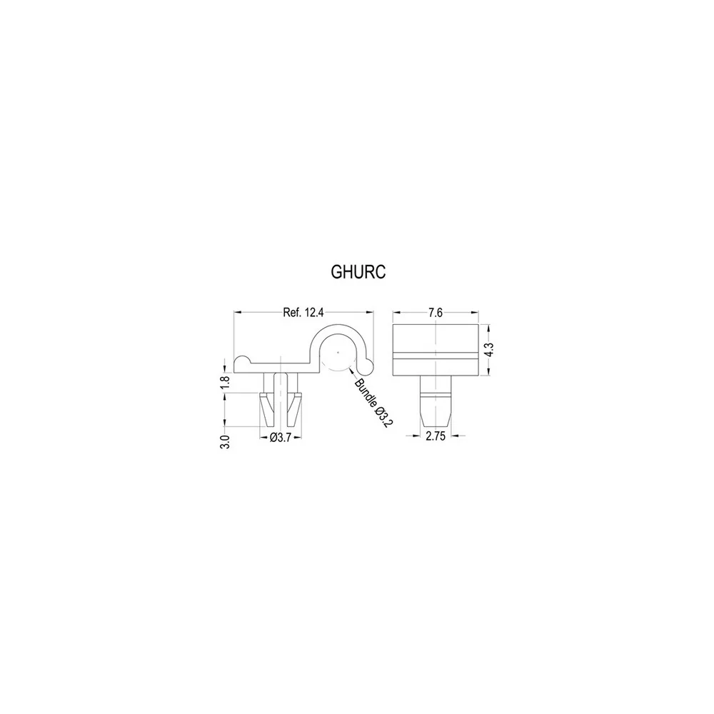 GHURC / HURC | Pinza sujetacables de plástico / Push Wire Saddle | Gecko Fastener GmbH