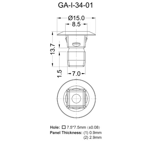 GA-I-31-01 / Befestigungsclip für Automotive | Gecko Fastener GmbH