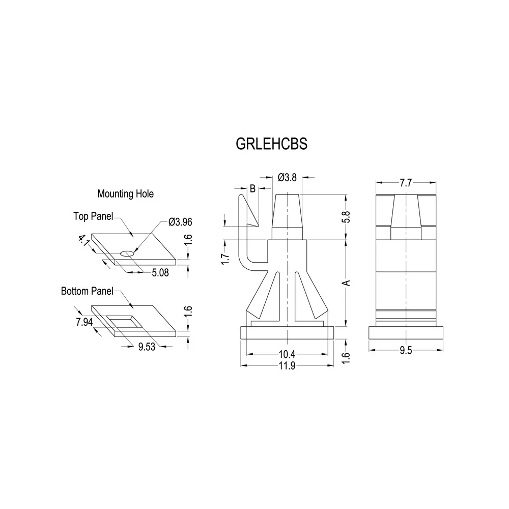 GRLEHCBS | Afneembare PCB-afstandhouder | Gecko Fastener GmbH