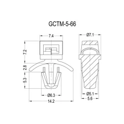 GCTM-6 / FTH-3A-01 | Sujetacables PCB | Gecko Fastener GmbH 2