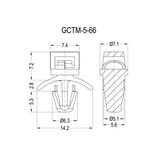 GCTM-6 / FTH-3A-01 | Kabelbinderhouder PCB | Gecko Fastener GmbH