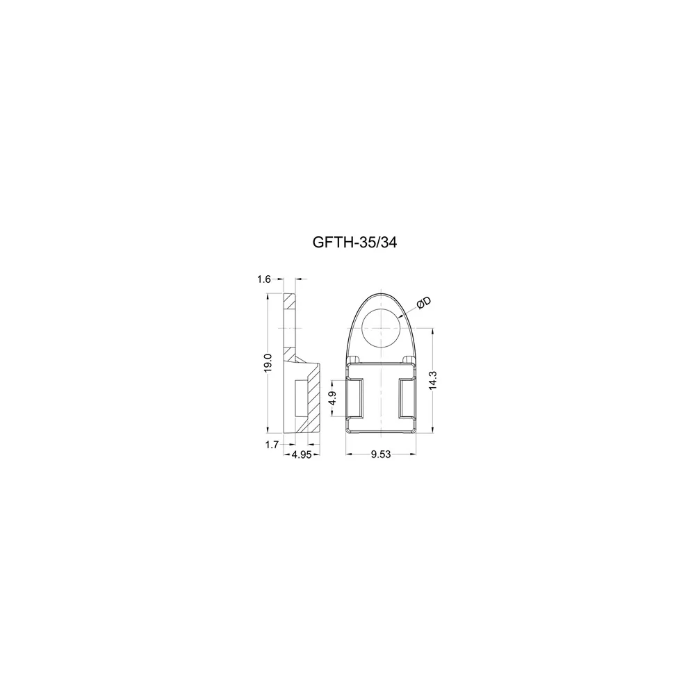 GFTH | FTH / Montagevoet met schroefbevestiging | Gecko Fastener GmbH