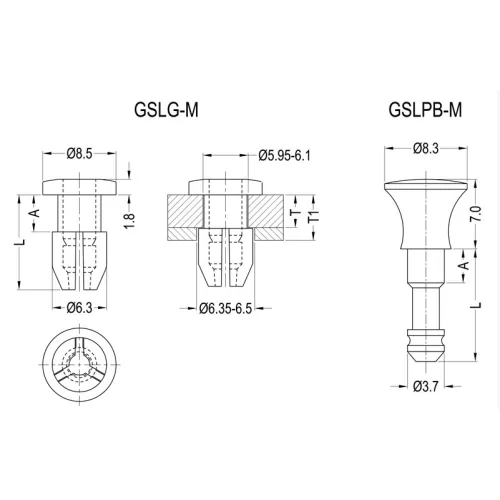 Reusable rivet | SLG-SLB / GSLG-SLB Series | Gecko Fastener GmbH