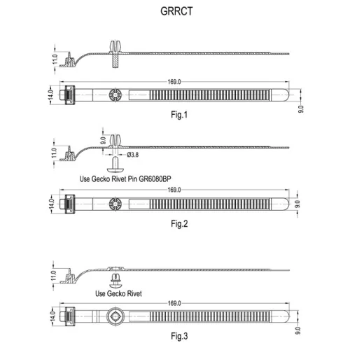 GRRCT / SRRCT | Bundelbanden met klinknagelbevestiging | Gecko Fastener GmbH