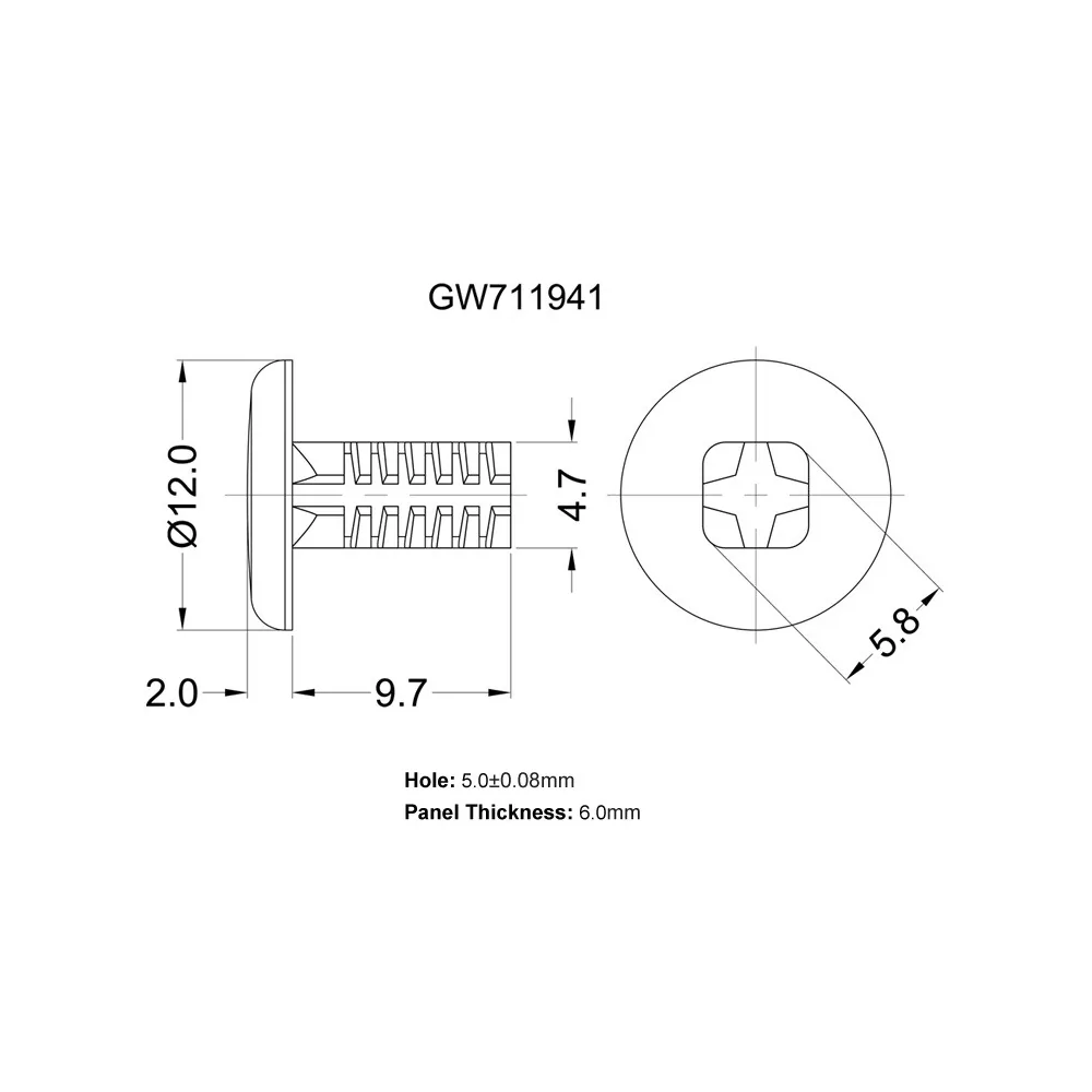 GW711941 | Clous à encliqueter en plastique | Gecko Fastener GmbH