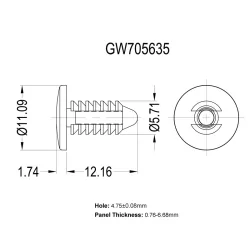 GW705635 | Plastic spijkers | Gecko Fastener GmbH 2