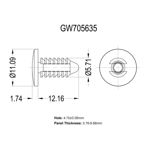 GW705635 | Clavos de plástico | Gecko Fastener GmbH