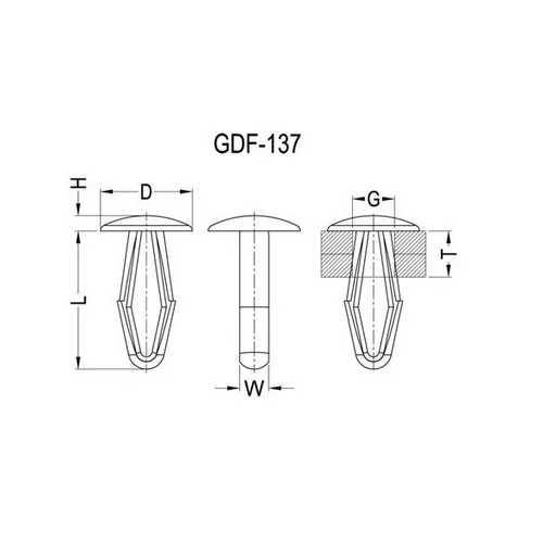 GDF-137 / DF-137 | Befestigungsknopf | Gecko Fastener GmbH