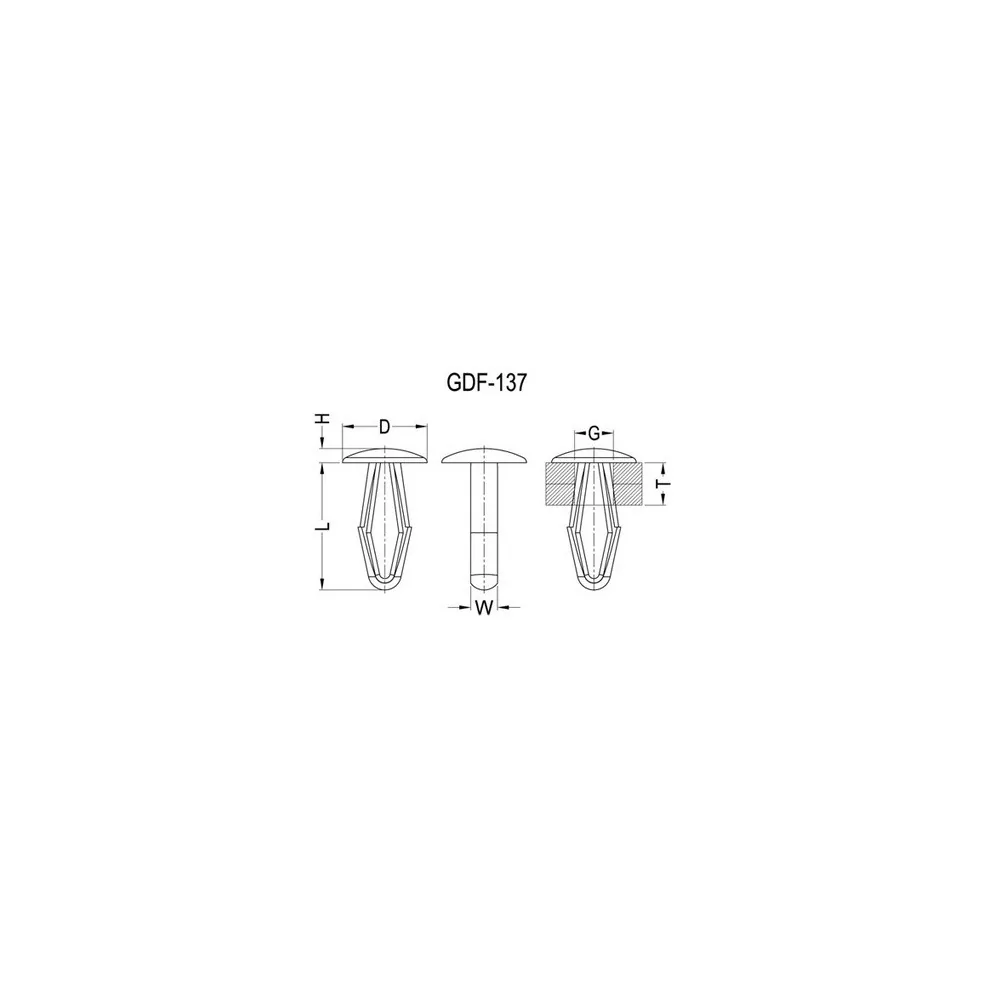 GDF-137 / DF-137 | Befestigungsknopf | Gecko Fastener GmbH