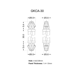 GKCA-30 / Afstandhouder & printplaat | Gecko Fastener GmbH 2