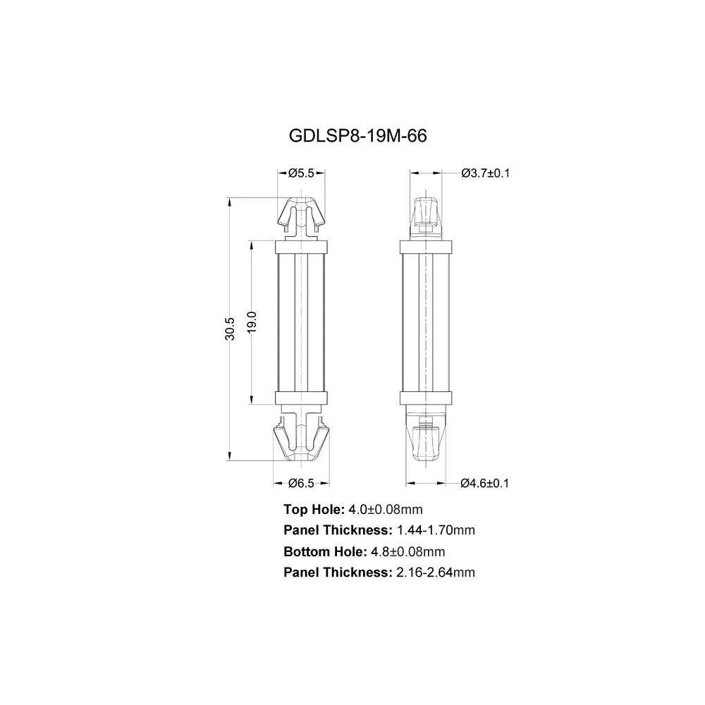 GDLSP8 / Abstandshalter & PCB | Gecko Fastener GmbH