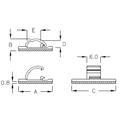 GCHW-1D - Kabelhouder (Wire Mount) | Gecko Fastener GmbH 2