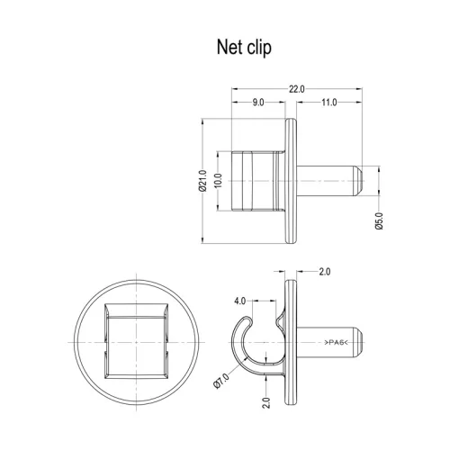 Net Clip / Clip | Gecko Fastener GmbH