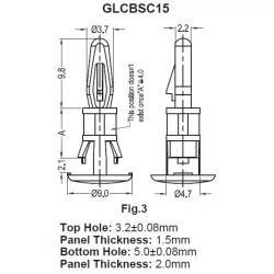 GLCBSC15 / Distanziatore a testa piatta e PCB | Gecko Fastener GmbH 2