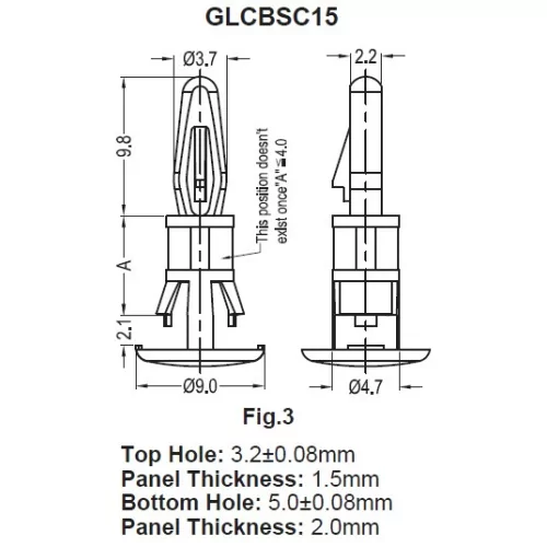 GLCBSC15 / Distanziatore a testa piatta e PCB | Gecko Fastener GmbH