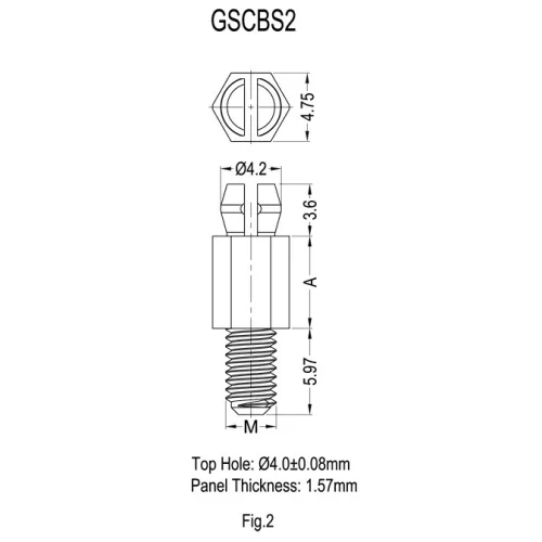GSCBS2 / Abstandshalter mit Gewinde M3 | Gecko Fastener GmbH