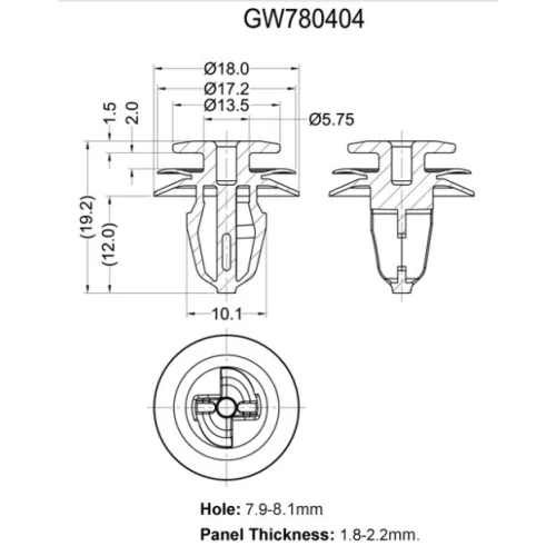 GW780404 / Clip | Gecko Fastener GmbH