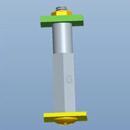 GHTS-SMF / Distanziatore con filettatura M4 | Gecko Fastener GmbH