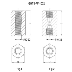 GHTS-FF-1032 | Distanziatore filettatura femmina esagonale| Gecko Fastener GmbH 2