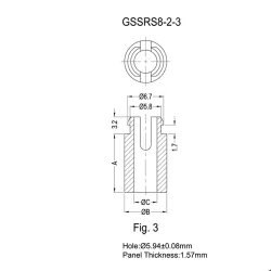 GSSRS8-2-3 - Distanziatore autoportante | Gecko Fastener GmbH 2