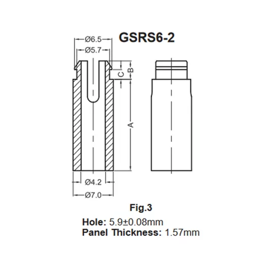 Serie GSRS6-2 - Distanciador autoportante | Gecko Fastener GmbH