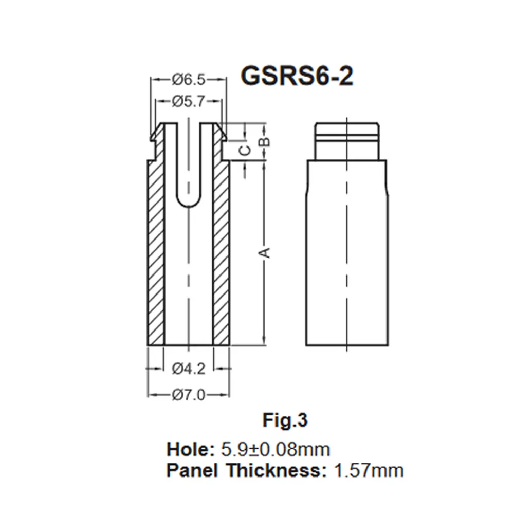 GSRS6-2 Series - Self-Retaining Spacer | Gecko Fastener GmbH