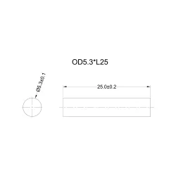 OD5.3*L25 - Varilla de PVDF | Gecko Fastener GmbH 2
