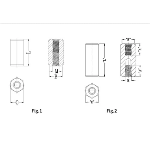 GHTS-FF / HTSN | Entretoises filetées femelles/femelles