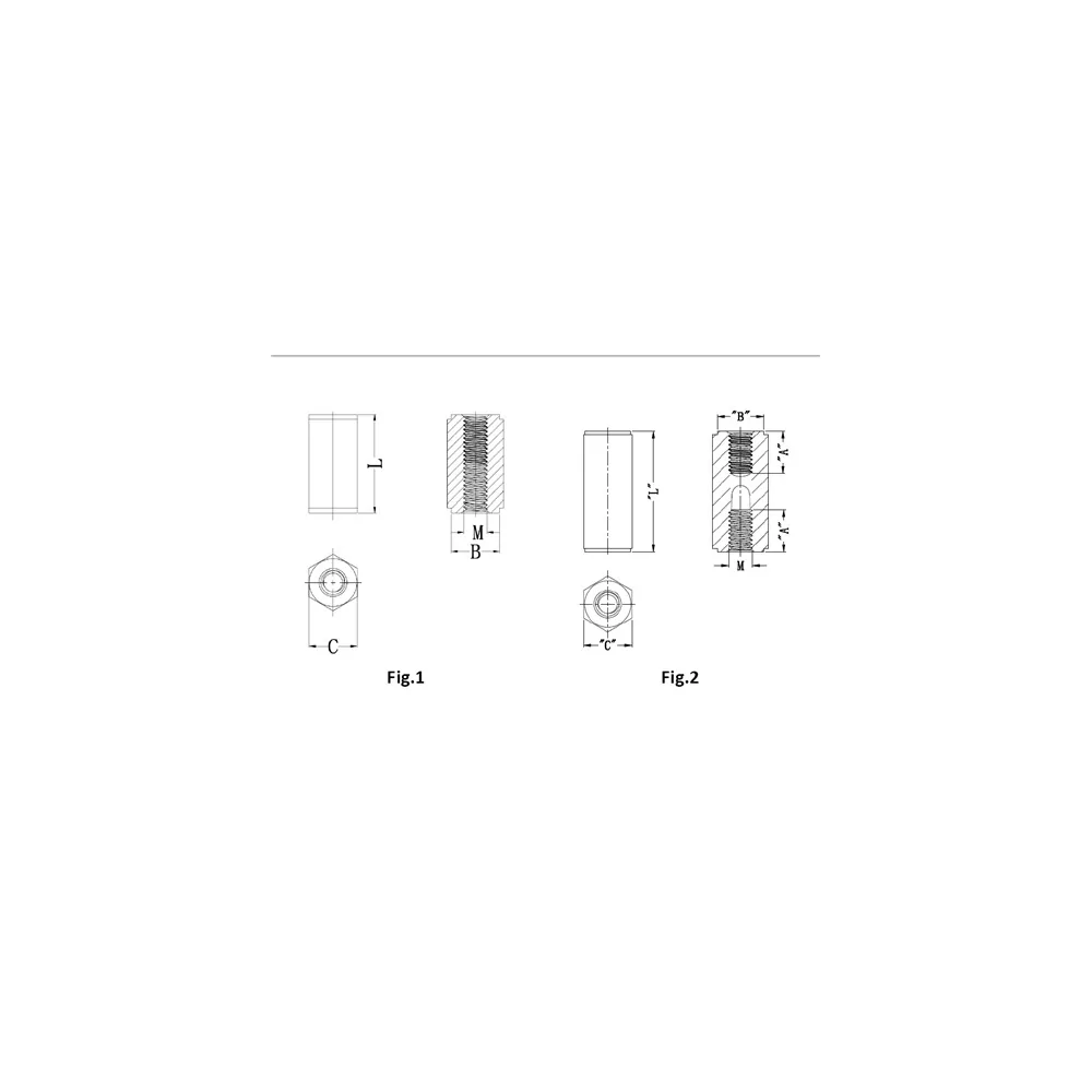 GHTS-FF / HTSN | Spacer internal / internal thread | Gecko Fastener GmbH