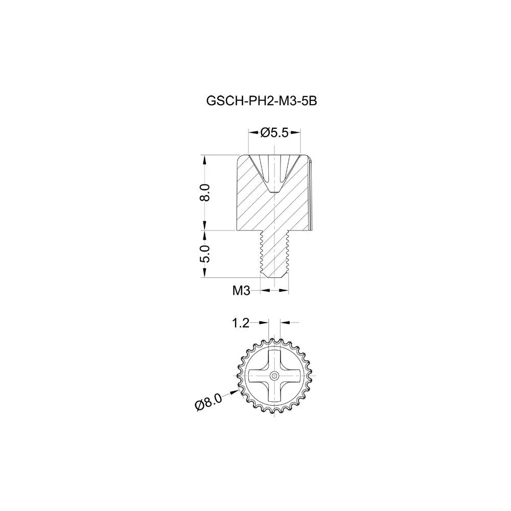 GSCH-PH2 - Kartelkopduimschroef | Gecko Fastener GmbH