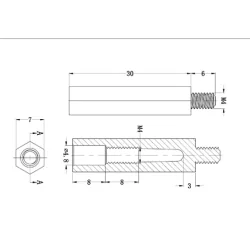 GHTS-MF-M4-7-30 / Afstandhouder & printplaat | Gecko Fastener GmbH 2