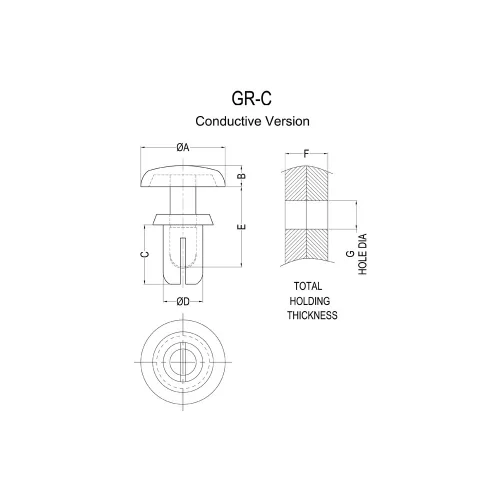 GR3045B-C - Geleidende uitzetnagel | Gecko Fastener GmbH
