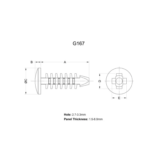 G167 - Attache à barbelures | Gecko Fastener GmbH