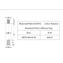 GRTS-M4-8-45 / Afstandhouder & printplaat | Gecko Fastener GmbH 2
