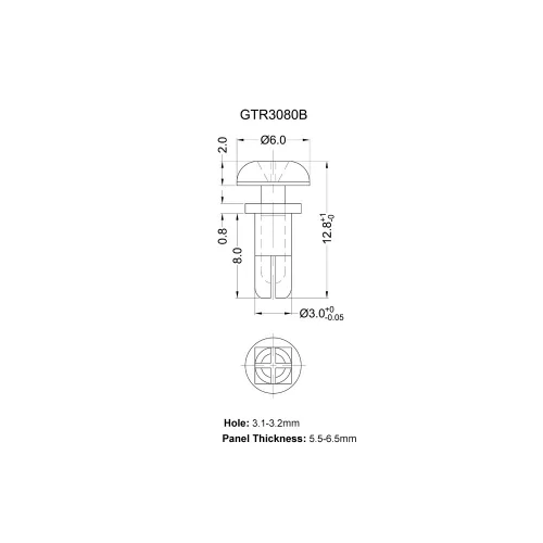 GTR3080B - Rivetto a pressione | Gecko Fastener GmbH