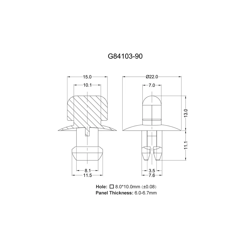 G84103-90-010 - Cierre giratorio de plástico | Gecko Fastener GmbH