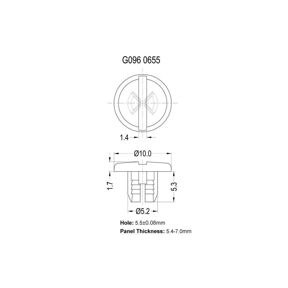 G096 - Mini Barbed Rivet