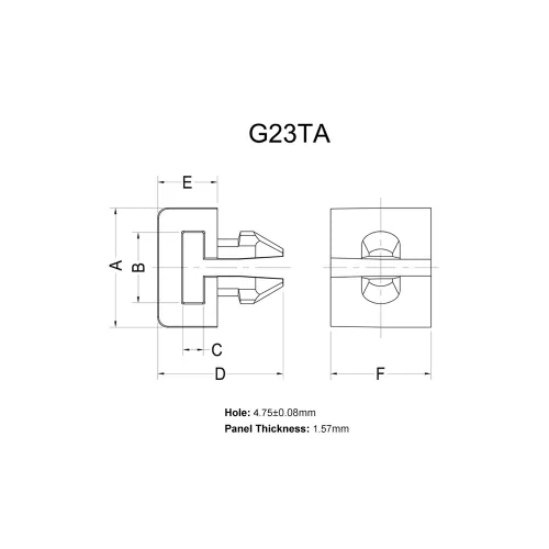 G23TA00090 | Press-in cable tie holder | Gecko Fastener GmbH