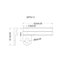 GFTH-11 | Base di montaggio, porta fascette, versione a vite 2