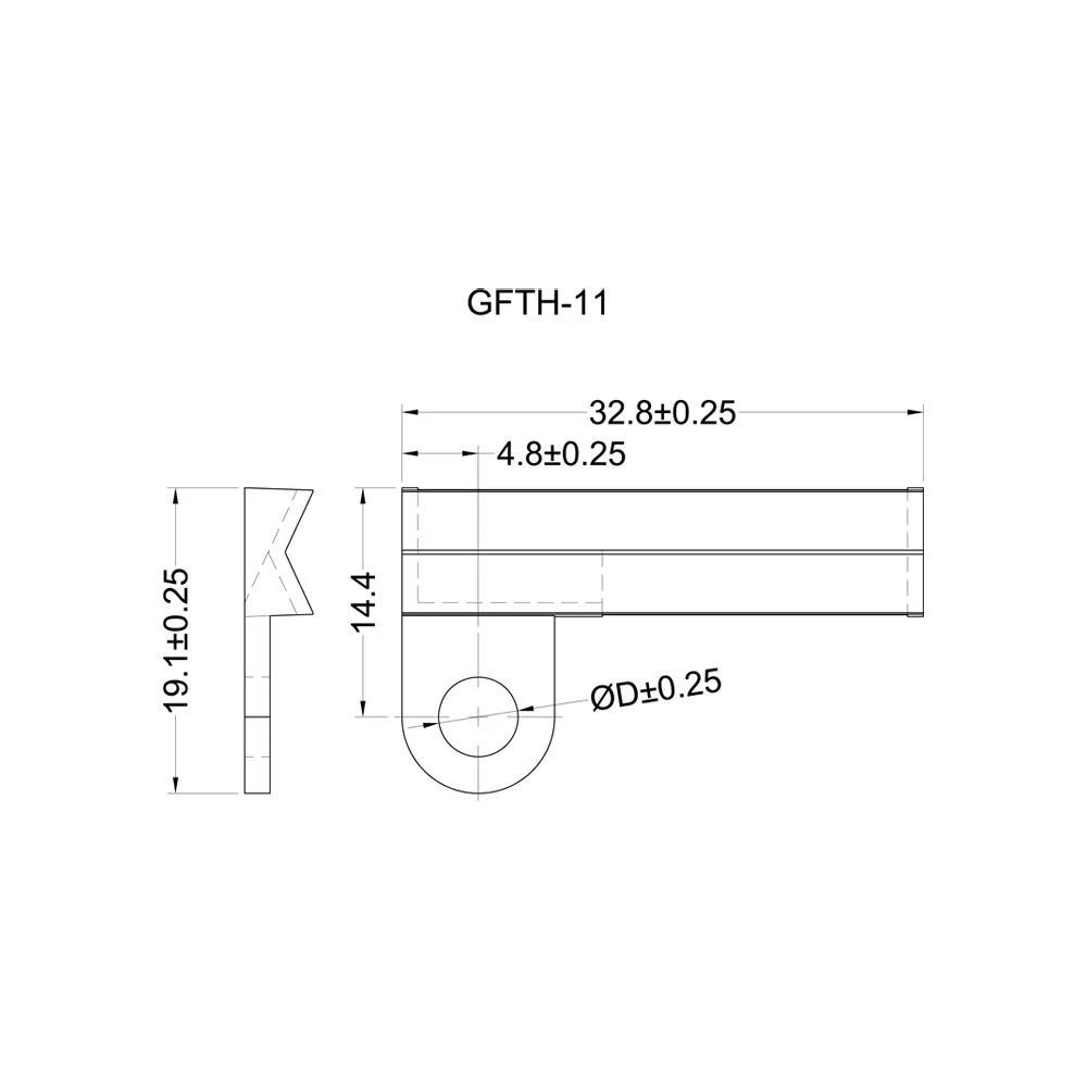 GFTH-11 | Montagevoet, bundelbandhouder, schroefversie