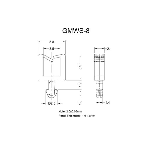 GMWS-8-66 - Micro Wire Saddle, Locking