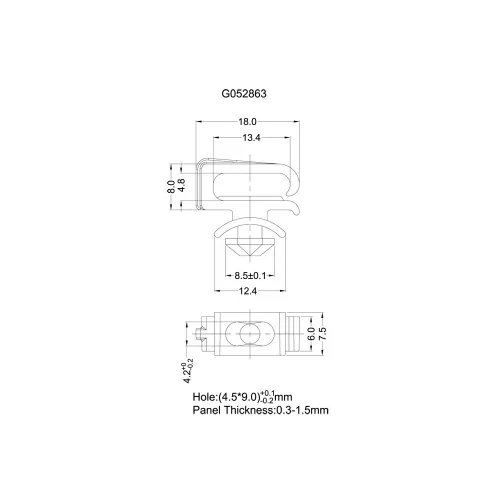 G052863 - Wire Saddle, Side Entry, Non-Locking