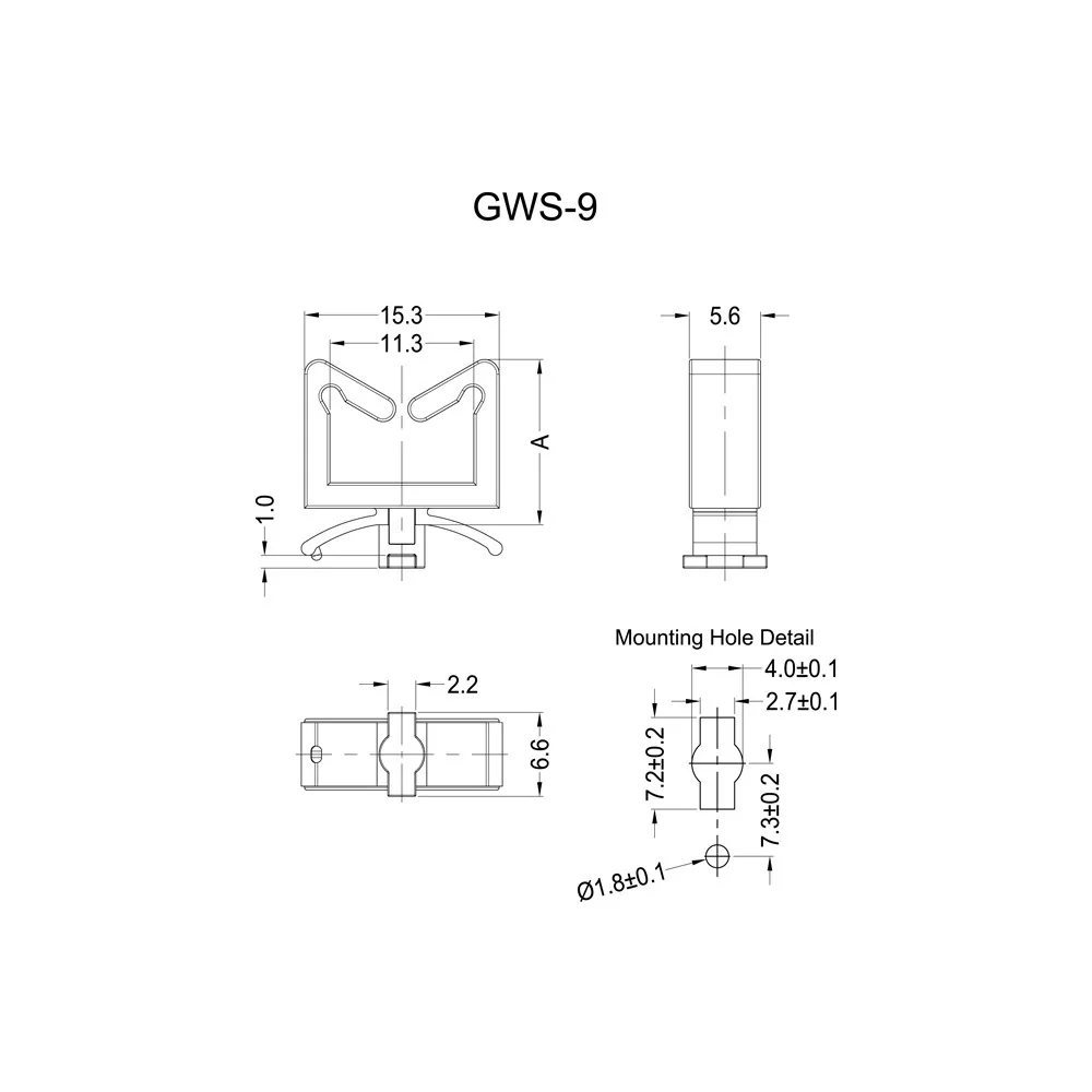 GWS-9 - Wire Saddle, Quarter-Turn Base, Non-Locking