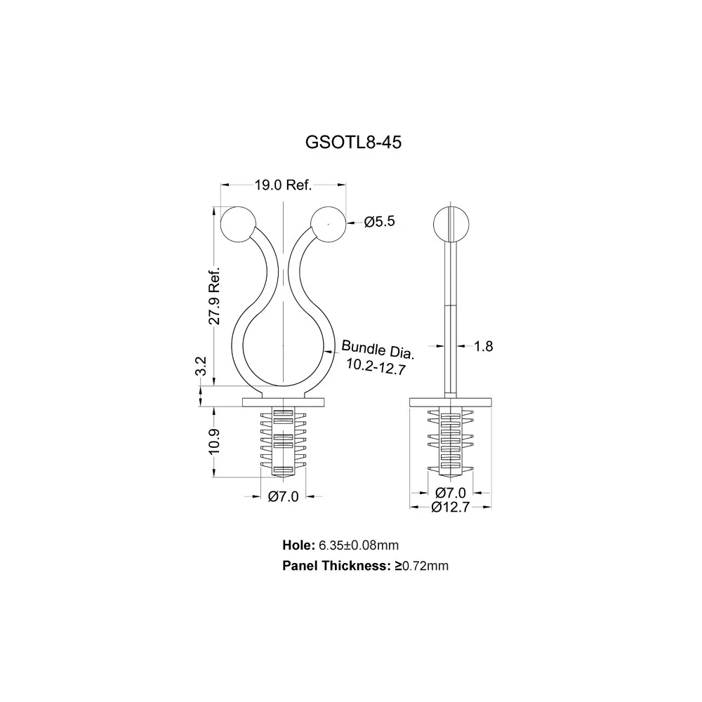 GSOTL8 - Fixation de sapin à câble | Americom GMbH