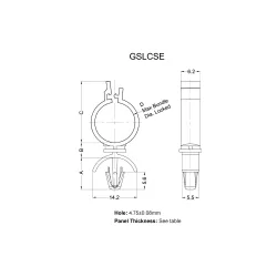GSLCSE, GSLCSE2 - Stand-Off Locking Clip 2