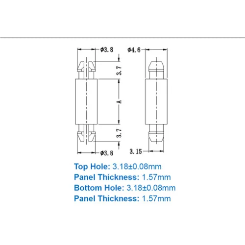 GMSPDLN / DLMSPM / Miniature spacer | Gecko Fastener GmbH