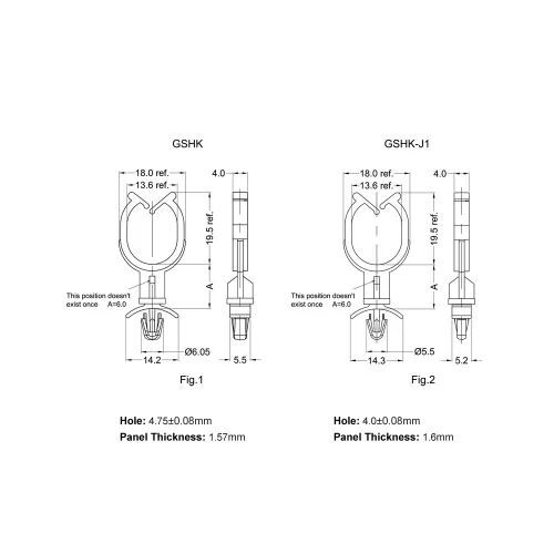 GSHK-J1 / SHK-J1 - Morsetto per cavo per circuito stampato | Gecko Fastener GmbH