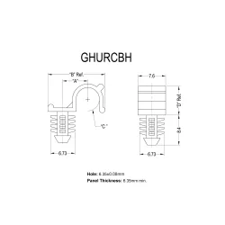 GHURCBH - Cable Clamp, Half-U, Fir Tree Mount 2